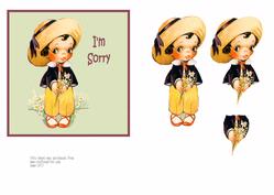 I'm Sorry Card Front + Decoupage