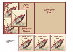 April Showers Fold Back Card + Toppers