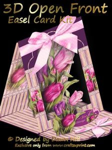 3D Open Front Easel Kit - Tulips Bouquet