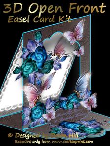 3D Open Front Easel Kit - Butterfly Kisses