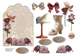 Scallop Arch Topper - Roses & Lace
