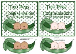 Two Peas - Twins Card Front