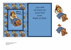 Right as Rain - Get Well Card