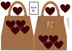 Leather and Hearts Handbag Card