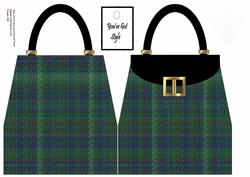 Green Blue Tartan Handbag