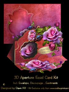 Roses Galore - 3D Aperture Easel Card Kit