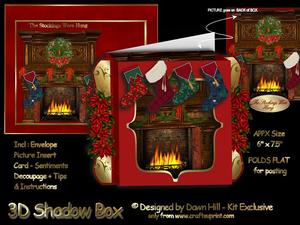 3D Shadow Box - the Stockings Were Hung