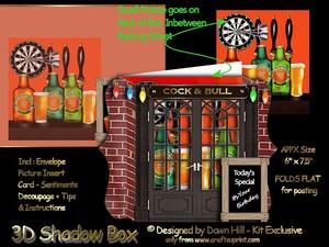 3D Shadow Box - Cock & Bull
