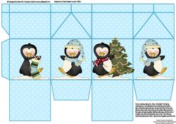Milk Carton Gift Box - Penguin Parade
