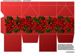 Milk Carton Gift Box - Red Poinsettea's