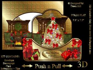 3D Push Pull - Christmas by the Fireside