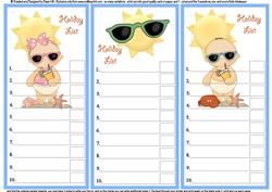 What a to Do - Holiday List