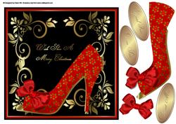 Topper Card Front - Wish Shoe a Merry Christmas