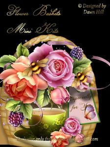 Flower Basket Mini Kit -tea Cup Roses 3