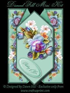 Diamond Fold Mini Kit - Blue Rose