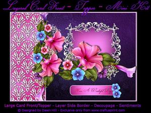 Layered Card Front Mini Kit - Passion
