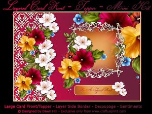 Layered Card Front Mini Kit - Ruby