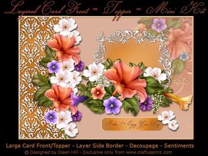 Layered Card Front Mini Kit - Spring Bouquet