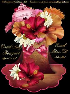 Everlasting Bouquet Easel - Hibiscus