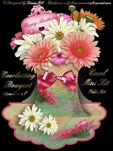 Everlasting Bouquet Easel - Gerbera