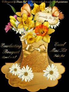 Everlasting Bouquet Easel - Daffodils