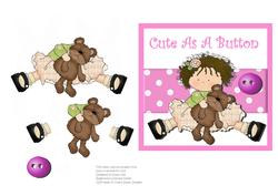 Cute as a Button - Pink Polka Dot
