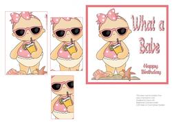 What a Babe - Card Front + Pyramid