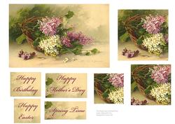 Basket of Lilacs - Pyramid Side Panel