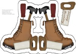 In His Shoes 2 - Large Shaped Card
