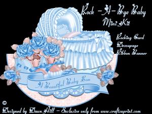 Rock-a-bye Baby (rocker) Mini Kit - Baby Boy