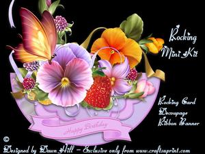Rocking Mini Kit - Pansies & Summer Fruits