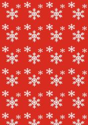 White Snowflakes on Red