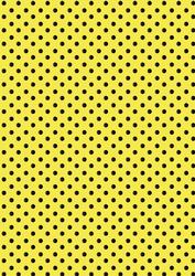 Yellow Black Raised Polka Dot