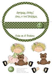 Cute as a Button - Wobble Card