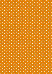 Orange with White Raised Polka Dots