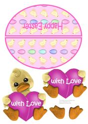 Easter Duckling - Wobble Card