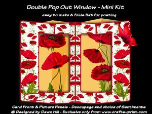 Double Window Pop Out Mini Kit - Poppy Love