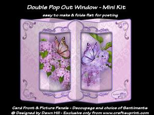 Double Window Pop Out Mini Kit - Lilacs