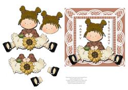 Little Girl on Lace Panel