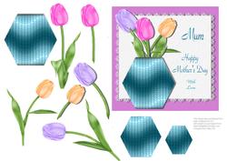 Mother's Day Vase of Tulips