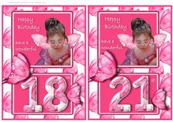 Butterfly & Fairy Age Card 18th 21st