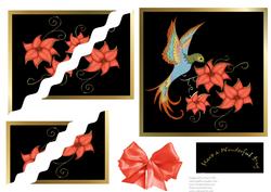 Hummingbird - Corner Wavy Edge
