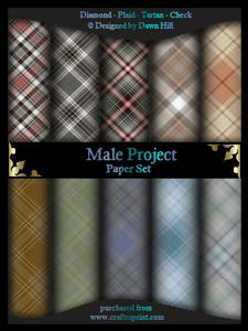 Male Project - Paper Set - Diamond Check Tartan