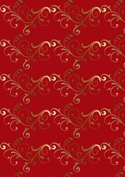 Red & Gold Filigree Background Paper