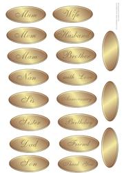 Elegant Bronze Sentiment Labels