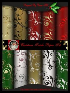Christmas Swirls Paper Set