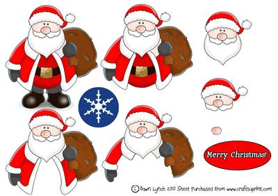 Xmas Santa Decoupage Sheet