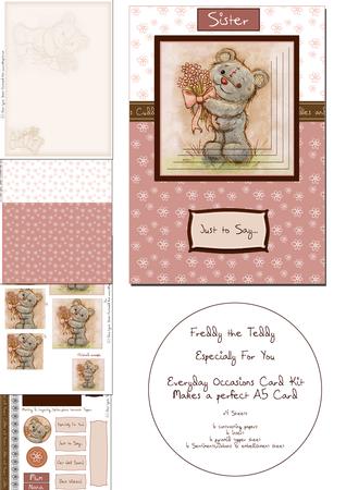 Freddy the Teddy_every Day Occasions_bouqet Pyramid Card Kit