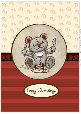 Freddy the Teddy Birthday A4 Topper Sheet