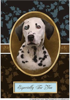 Spotted Companion Dalmation Dog A4 Topper Sheet